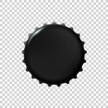 Realistic black Cap from a Beer Bottle isolated. Oktoberfest icon Stock Illustration