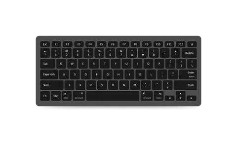 Realistic black computer keyboard isolated. Vector illustration EPS 10 Stock Illustration