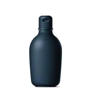 Realistic black cosmetics bottle with secure cap Stock Illustration