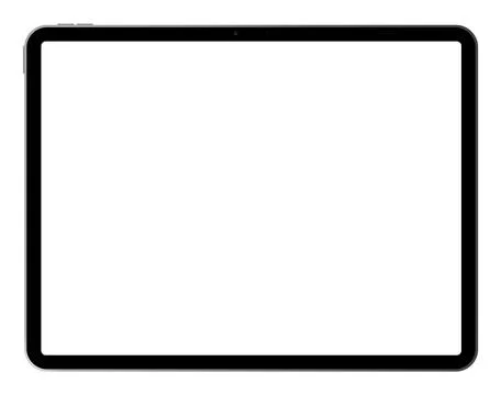 Realistic black horizontal tablet empty screen frame overlay mockup. Mobile pad Stock Illustration
