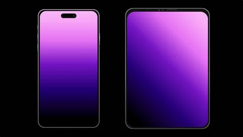 Realistic black modern thin frame display. Phone monitor mockup banner. Screen Stock Illustration