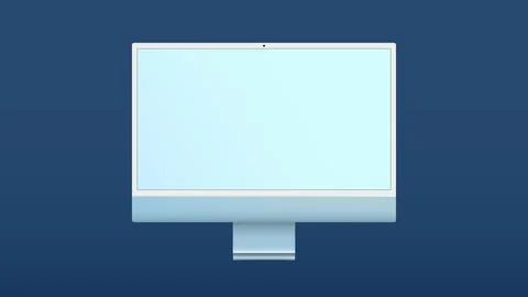 Realistic black modern thin frame display. Modern computer display isolated Stock Illustration
