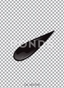 Realistic Black Oil isolated on transparent background. Vector illustration. Stock Illustration