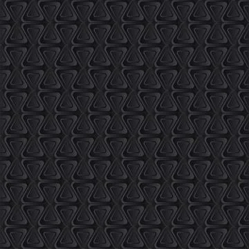 Realistic Black Seamless Triangle Pattern Background. 스톡 일러스트