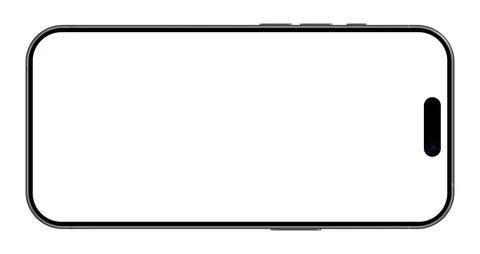 Realistic black smartphone empty screen frame overlay mockup. Mobile phone Ilustración de archivo