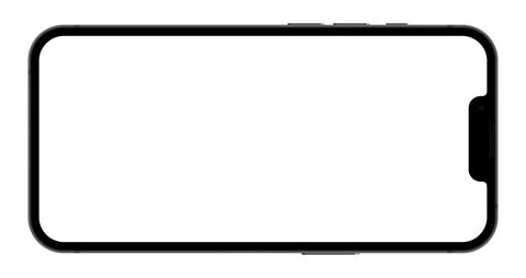 Realistic black smartphone empty screen frame overlay mockup. Mobile phone Ilustración de archivo