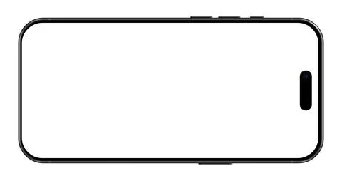 Realistic black smartphone empty screen frame overlay mockup. Mobile phone 스톡 일러스트