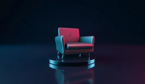 Realistic black sofa mock up Stock Illustration