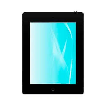 Realistic black tablet pc computer isolated Stock Illustration