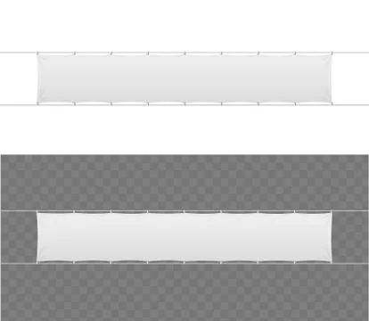 Realistic Blank Banner Textile Set. Vector 스톡 일러스트