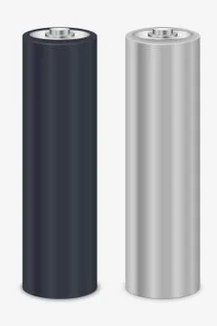 Realistic Blank Battery Stock Illustration