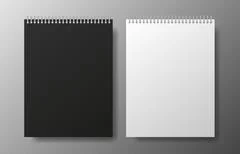 Vector 3d Realistic Closed Blank Paper Notebook Set Isolated on White  Background: Royalty Free #143214426