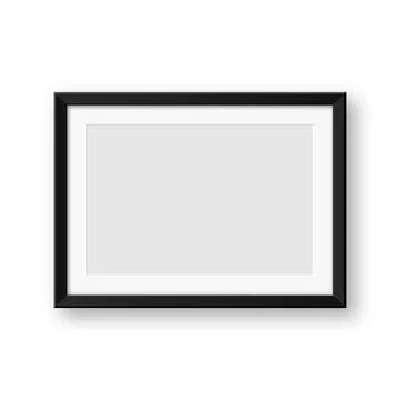 Realistic blank black picture frames collection. Modern poster mockup for Stock-Illustration
