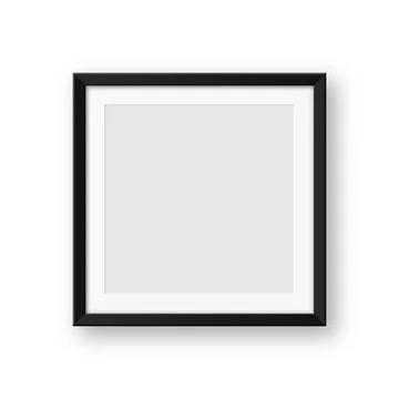Realistic blank black picture frames collection. Modern poster mockup for Stock Illustration