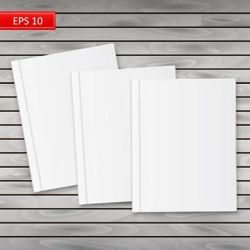 Realistic blank book covers Stock Illustration
