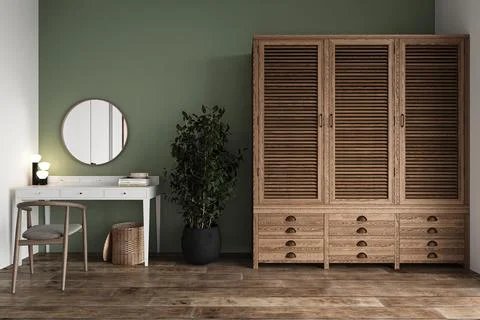 Realistic blank empty space on stylish modern dressing table for beauty make up Illustrazione stock
