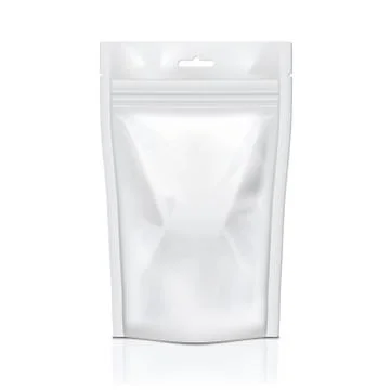 Realistic Blank Flexible Pouch Snack Sachet Bag Stock Illustration
