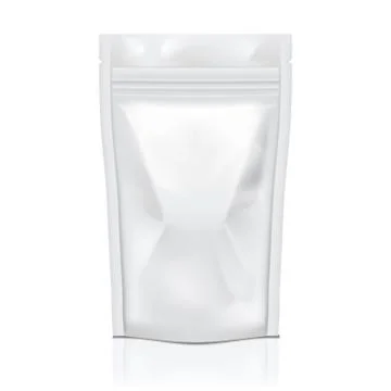 Realistic Blank Flexible Pouch Snack Sachet Bag Stock Illustration