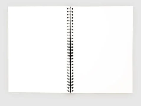 Realistic blank notebook template for cover design school business diary Stock Photos