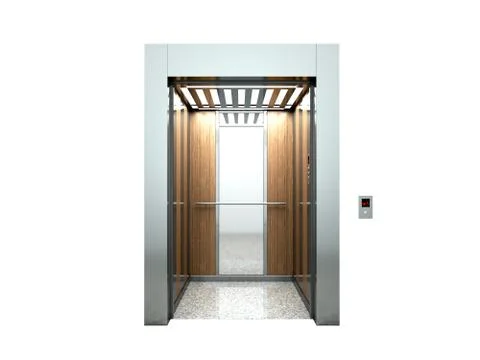 Realistic blank open elevator hall interior with waiting lift 3d illustration Illustrazione stock