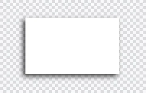 Realistic blank paper sheet with shadow in isolated on transparent checkered Stock Illustration