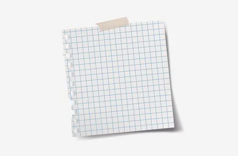 Realistic blank paper sheet with shadow in A4 format on transparent. Stock Illustration