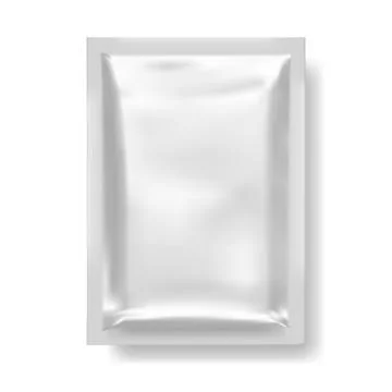 Realistic Blank Template Packages For Snack Or Other Food Ilustração Stock