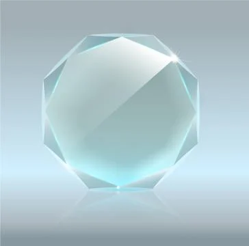 Realistic Blank Vector Glass Trophy Award .Realistic 3D design. Vector Stockillustratie