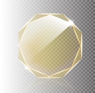 Realistic Blank Vector Glass Trophy Award .Realistic 3D design. Vector Stockillustratie