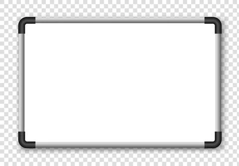 Realistic blank whiteboard vector isolated on clean background perfect for 스톡 일러스트