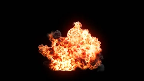 Realistic blast Explosion Stock Footage 158772894