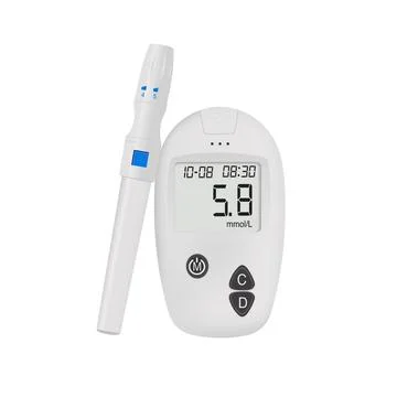 Realistic blood glucose testing device with injector 库存插图