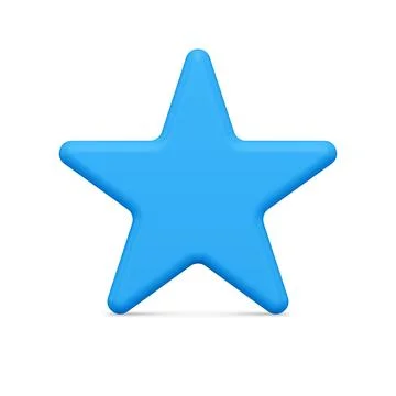 Realistic blue classic five pointed star decorative design element of best aw Stock-Illustration