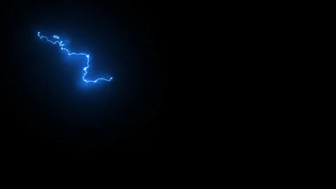 Realistic Blue Electric Lightning Arc with Glowing Energy Discharge VFX Effect Stock-Footage 341825512