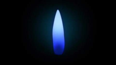 Realistic Blue Fire Effect on Dark Background Stock Footage 316016104