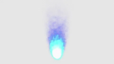 Realistic Blue Fireball Flame 4K Seamless Loop Transparent Alpha Video stock 333100657