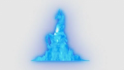 Realistic Blue Flame Animation Transparent Background Stock Footage 315263128