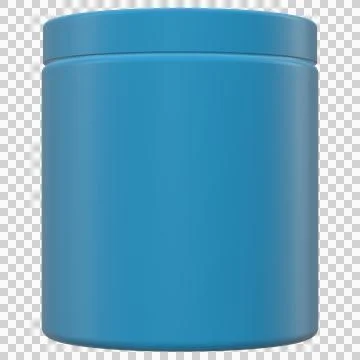 Realistic Blue Jar 3D Rendering Mockup Template Stock Illustration