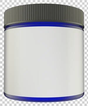 Realistic Blue Jar 3D Rendering Mockup Template Stock Illustration