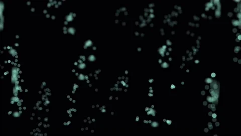 Realistic blue light bokeh on black background Stock Footage 145518800