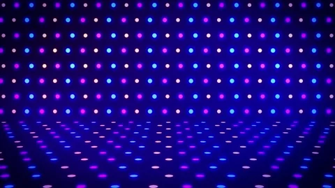 Realistic blue light bulb shines on the stage Stock Footage 165934040
