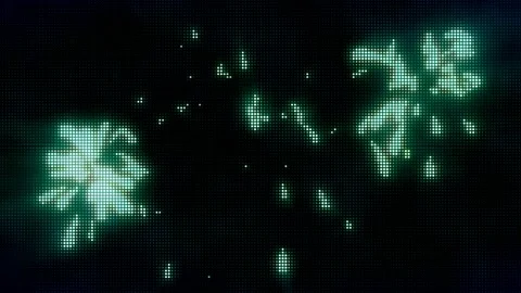 Realistic blue light firework shape on black background.  Stock Footage 201837830