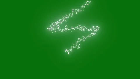 Realistic Blue Lightning Storm Strike with Bright Thunder Flash on Green 4K Stock Footage 345344477