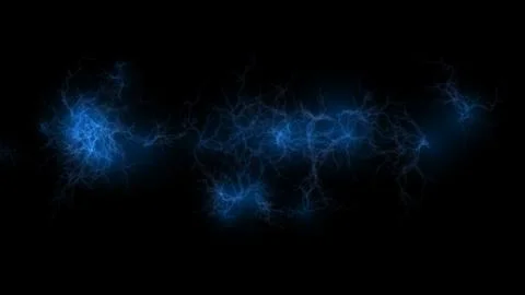 Realistic blue lightning thunderbolt for overlay design electric storm energy Stock Illustration