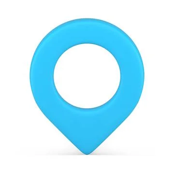 Realistic blue map pin 3d icon GPS position locate isometric vector illustrat Stock Illustration