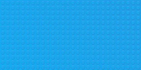 Realistic blue plastik constructor background. Play and build concept. Vector Stock Illustration