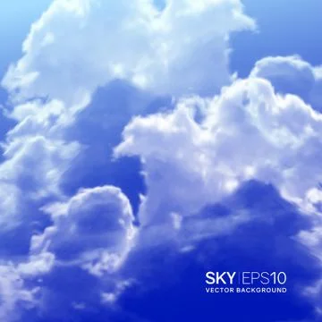 Realistic blue sky Stock Illustration