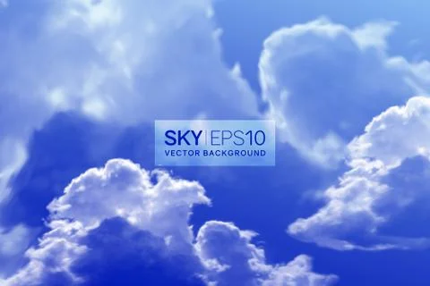 Realistic blue sky Illustrazione stock