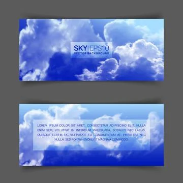 Realistic blue sky Stock Illustration