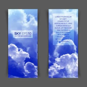 Realistic blue sky Stock Illustration